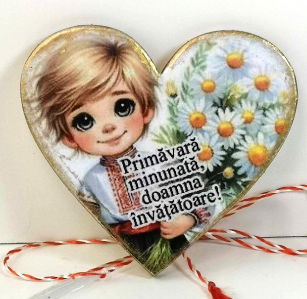 Martisor personalizat pentru invatatoare/ educatoare