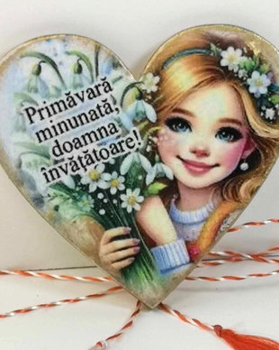 Martisor personalizat educatoare invatatoare