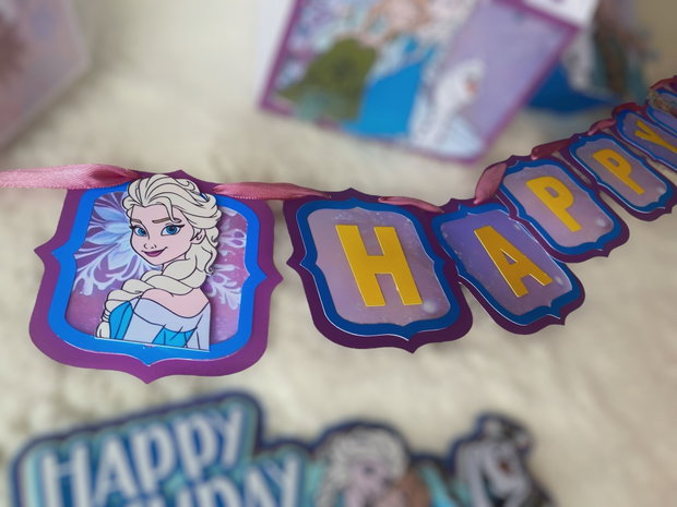 Banner Personalizat pentru Petrecere Tema Frozen