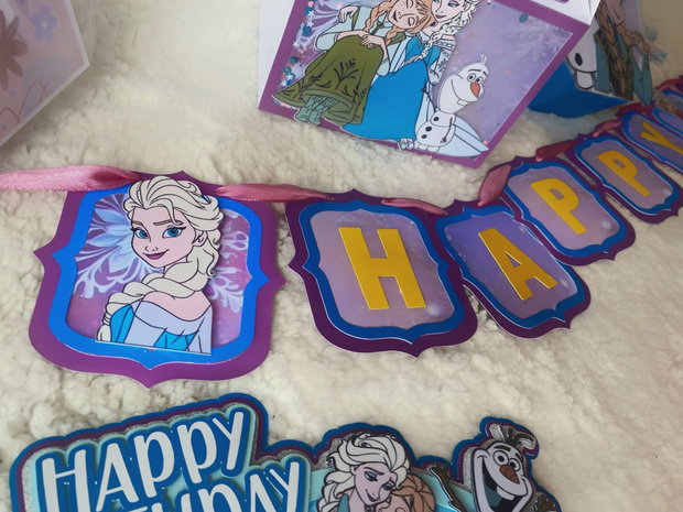 Banner Personalizat pentru Petrecere Tema Frozen