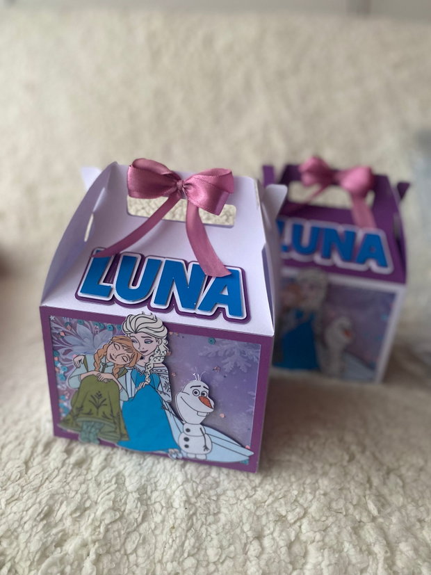 Cutie Cadou Personalizată pentru Petrecere Tematica Frozen