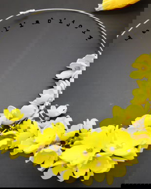 Colier handmade statement unicat -floral - foamiran (cod1172)