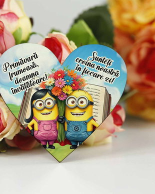Martisoare cu personaje Super Minioni pentru educatoare, invatatoare