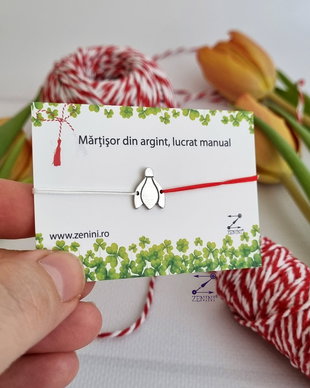 Bratara martisor ghiocel din argint, bratara argint, martisor argint, martisor ghiocel, bratara ghiocel