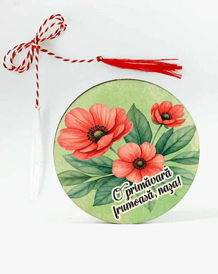Martisor cu flori pentru nasa, nana, sora, mama, bunica, mamaie, cumnata, prietena
