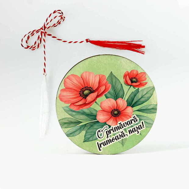 Martisor cu flori pentru nasa, nana, sora, mama, bunica, mamaie, cumnata, prietena