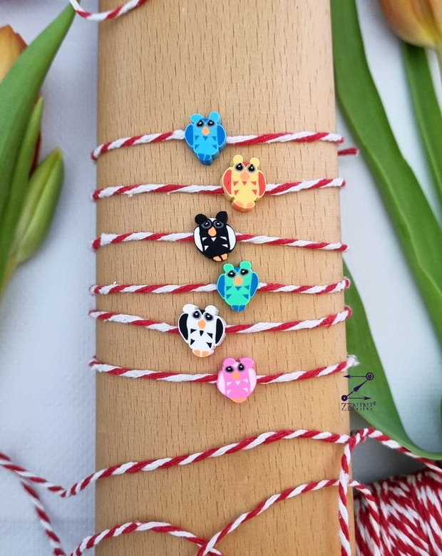 Martisor copii bratara bufnita, martisor bufnita, bratara copii, martisor bufnita