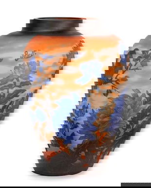 Crizanteme-vaza din sticla Cameo