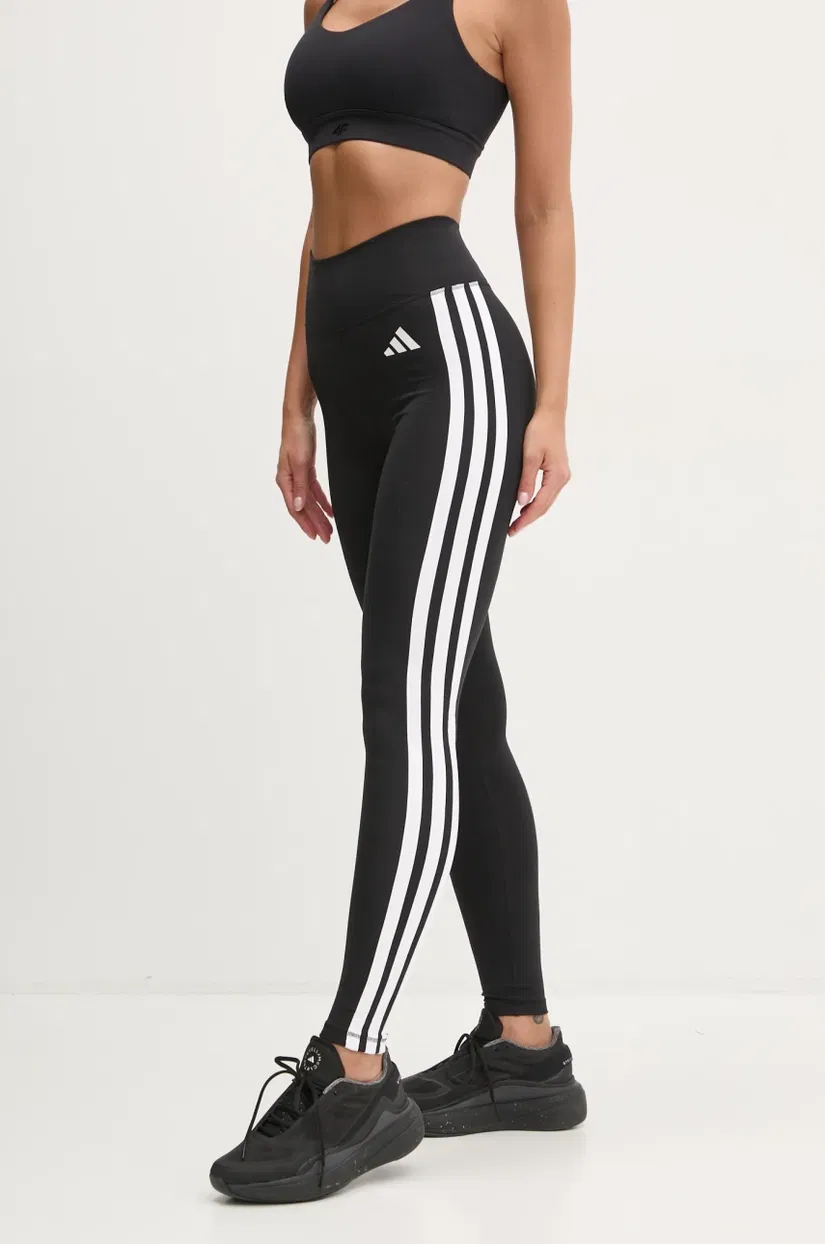 adidas Performance leggins de antrenament Essential culoarea negru, cu imprimeu, JD6545