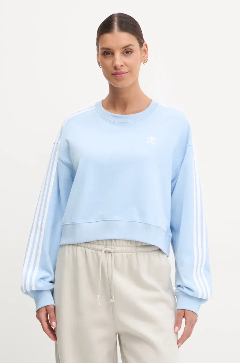 adidas Originals bluza 3S CROP SWEAT femei, cu imprimeu, JC8141