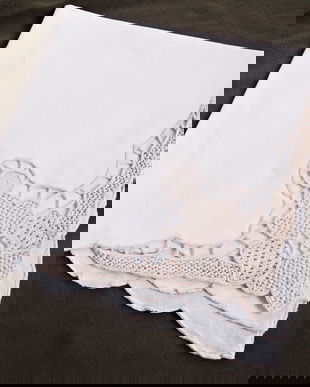 aplicatie bumbac dantelata crem vintage