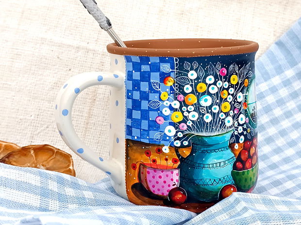 Set Cană cu Lingurița All Day Good Energy - Arta în Ceai și Cafea Collection