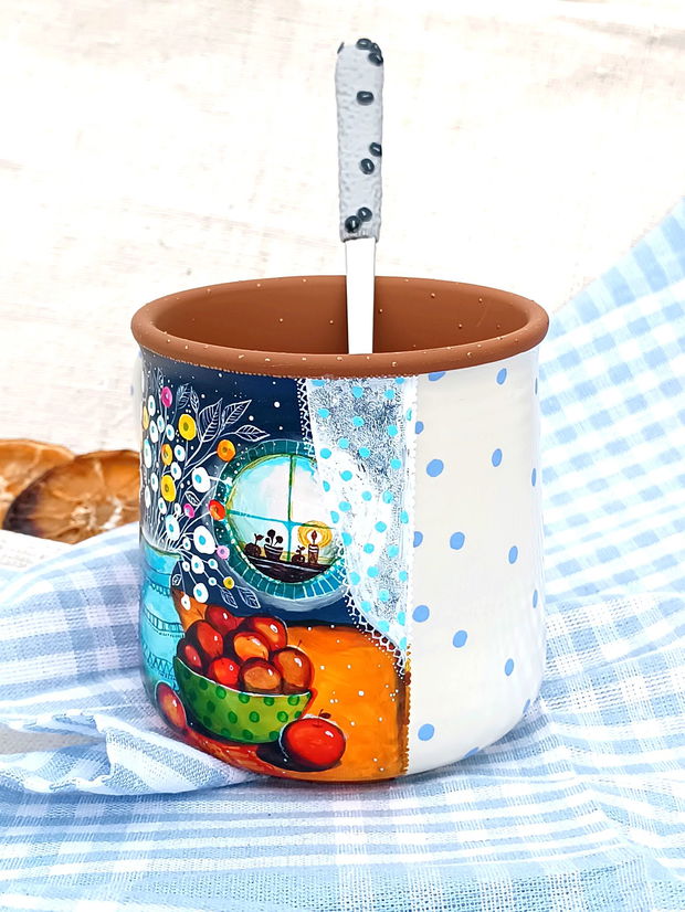 Set Cană cu Lingurița All Day Good Energy - Arta în Ceai și Cafea Collection