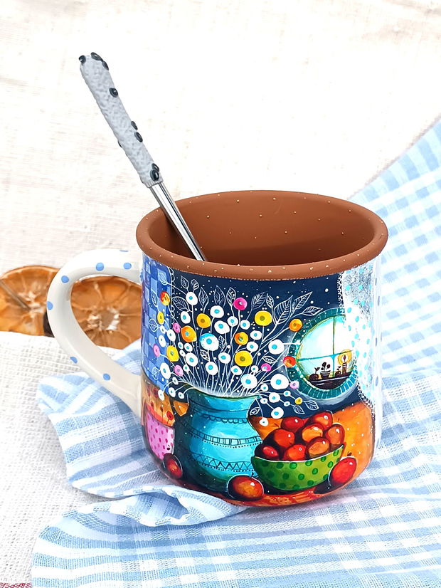 Set Cană cu Lingurița All Day Good Energy - Arta în Ceai și Cafea Collection