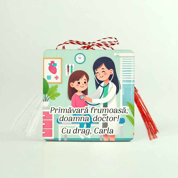 Martisor personlizat Doctorita, Asistenta