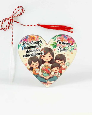 Martisor personalizat educatoare, invatatoare