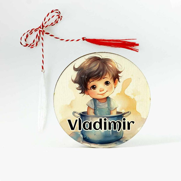 Martisor personalizat cu nume baiat