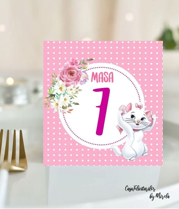 Numar de masa botez Pisicuta Marie
