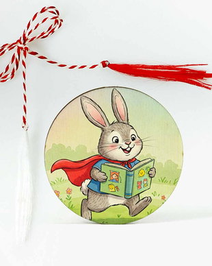 Martisor cu super iepuras pentru copii