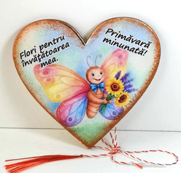 Martisoare magnet personalizate penru invatatoare, educatoare - clasa fluturasilor