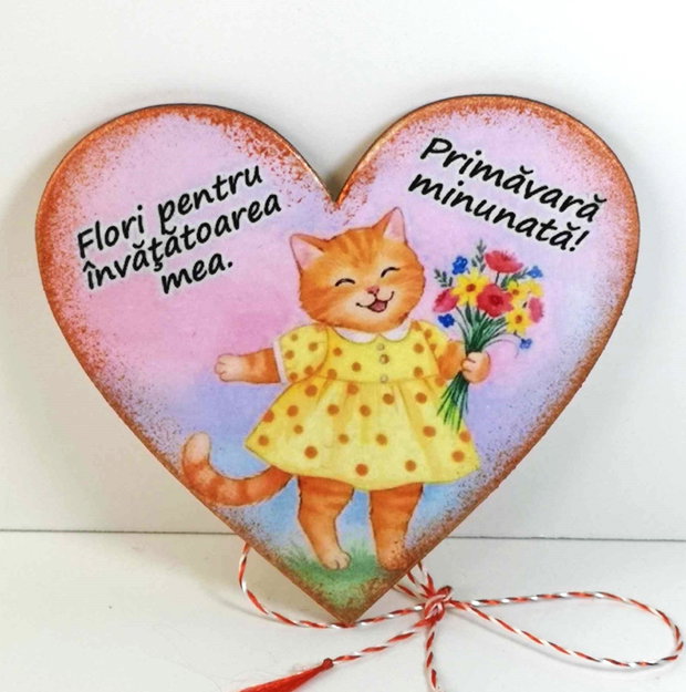 Martisoare magnet personalziate pentru invatatoare, educatoare - clasa pisicutelor
