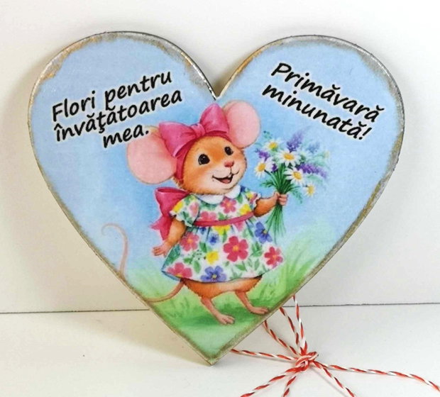 Martisor magnet personalziate pentru educatoare invatatoare - clasa soriceilor