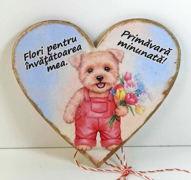 Martisoare personalizate magnet pentru educatoare, invatatoare - clasa catelusilor