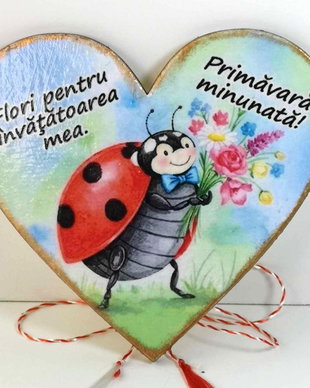 Martisoare personalziate magnet pentru invatatoare, educatoare - clasa buburuzelor