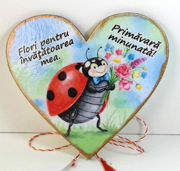 Martisoare personalziate magnet pentru invatatoare, educatoare - clasa buburuzelor