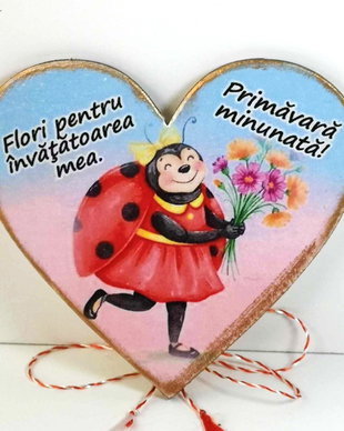 Martisoare personalizate magnet pentru invatatoare, educatoare - clasa buburuzelor