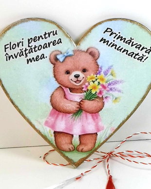 Martisoare personalziate magnet pentru invatatoare, educatoare - clasa ursuletilor