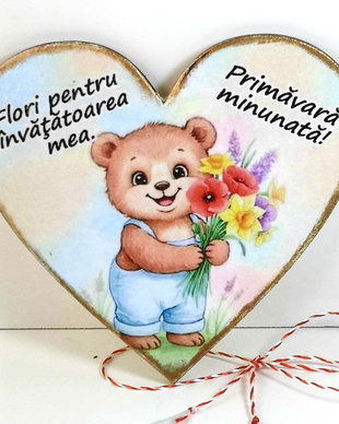 Martisoare magnet personalizate pentru invatatoare, educatoare - clasa ursuletilor