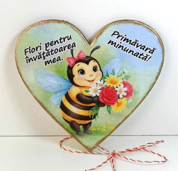 Martisoare magnet personalizate pentru invatatoare, educatoare clasa albinutelor