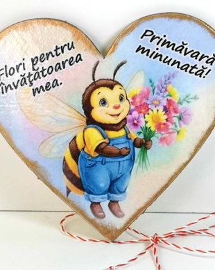 Martisoare personalziate magnet, pentru invatatoare, educatoare - clasa albinutelor