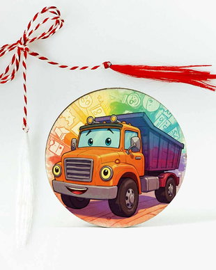 Martisor copii, maşină camion