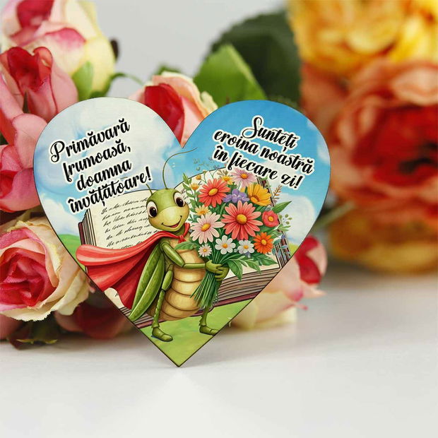 Martisor cu greieras pentru educatoare, invatatoare