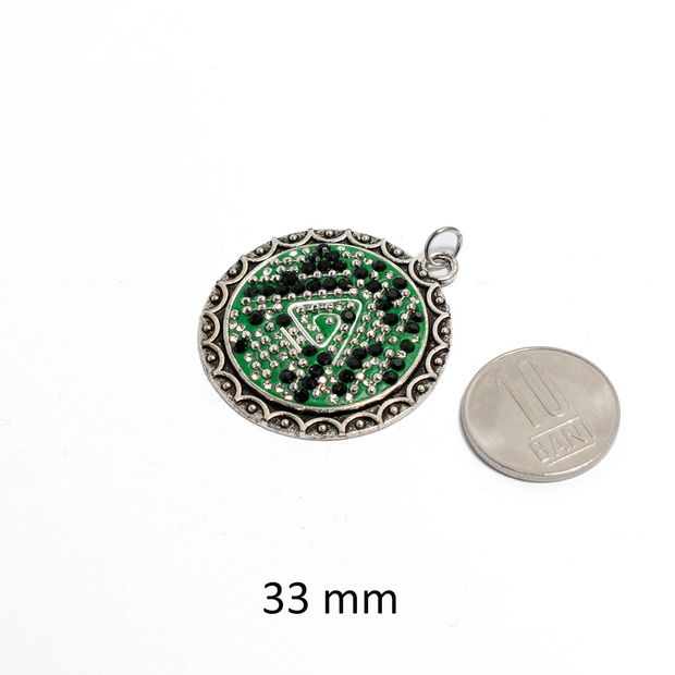 Pandantiv aliaj, decor etnic, 33 mm DS-554