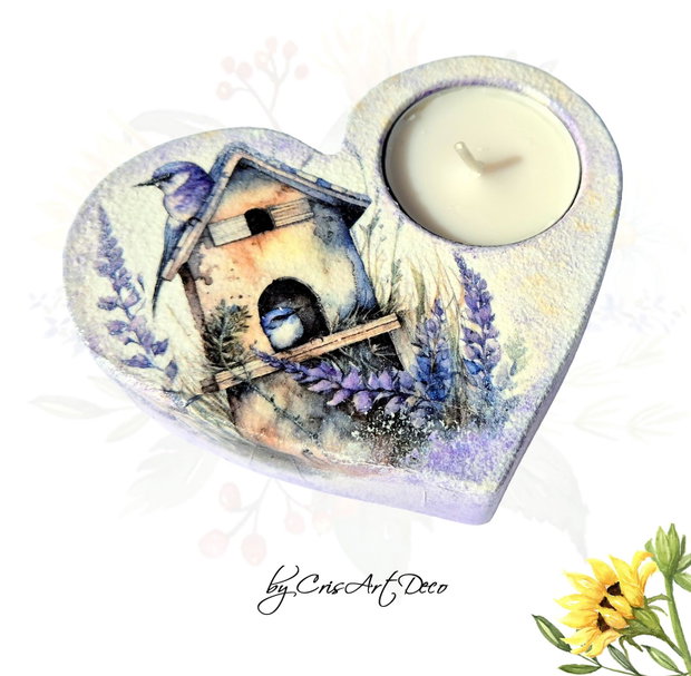 Suport decorativ pentru lumanare - lavanda 115528