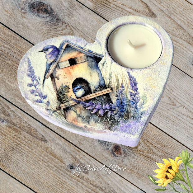 Suport decorativ pentru lumanare - lavanda 115528