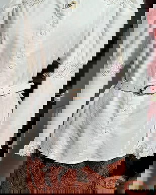 Bluza din bumbac cu mânecă bufanta