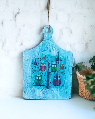 Decoratiune de perete-Bufnite Somnoroase