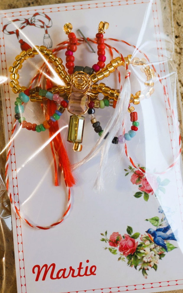 Brose handmade din margele de nisip - butterfly
