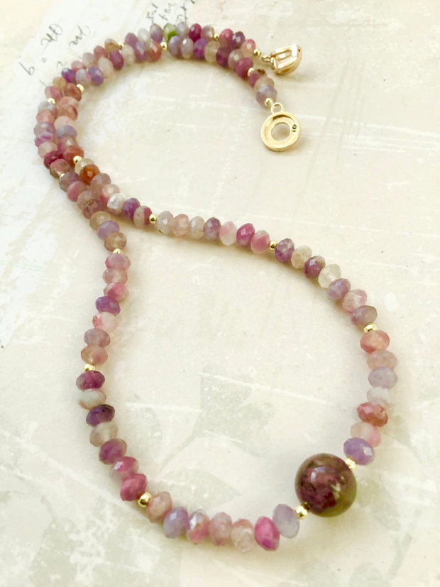 Colier CHOKER Turmalina pastel