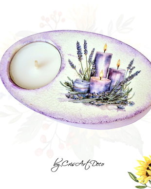 Suport decorativ pentru lumanare - lavanda 121038