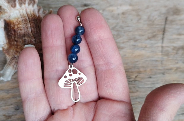 Ciupercute dupa ploaie - cercei kyanite, tortite argint rodiat
