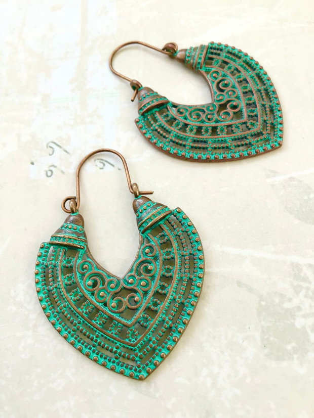 Cercei Boho cupru