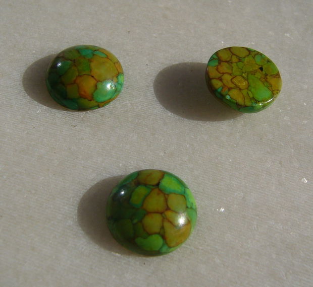 (3 bucati) Compozit vopsit cabochon  (+ 1 bucata CADOU)  aprox 14x5.5 mm