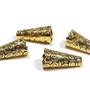 Capacel metalic, auriu antichizat, 9x18 mm