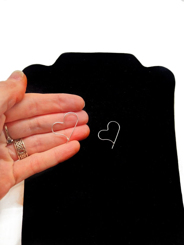 Cercei mici "Heart" din argint