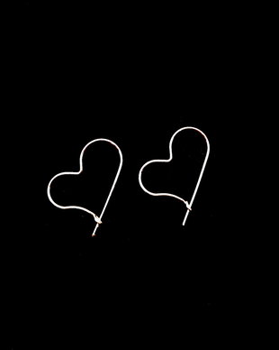 Cercei mici "Heart" din argint